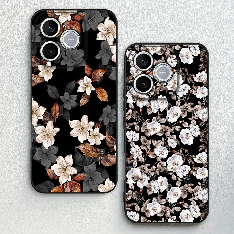 White Wild Rose Pattern Funda Phone Cover Case for Honor Magic5 X9 X5 400 X8 600 70 90 200 X6 8X X7