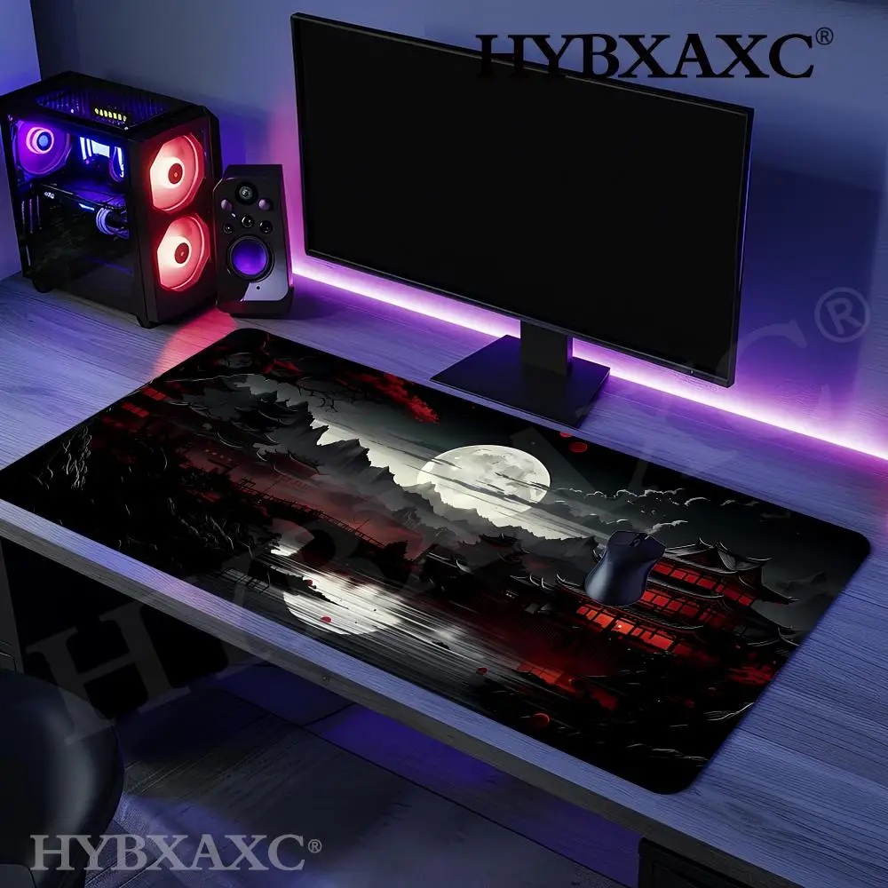 

HYBXAXC Night Moonlight large cool mouse pad laptop non-slip esports office desk mat game player mini PC desktop accessories