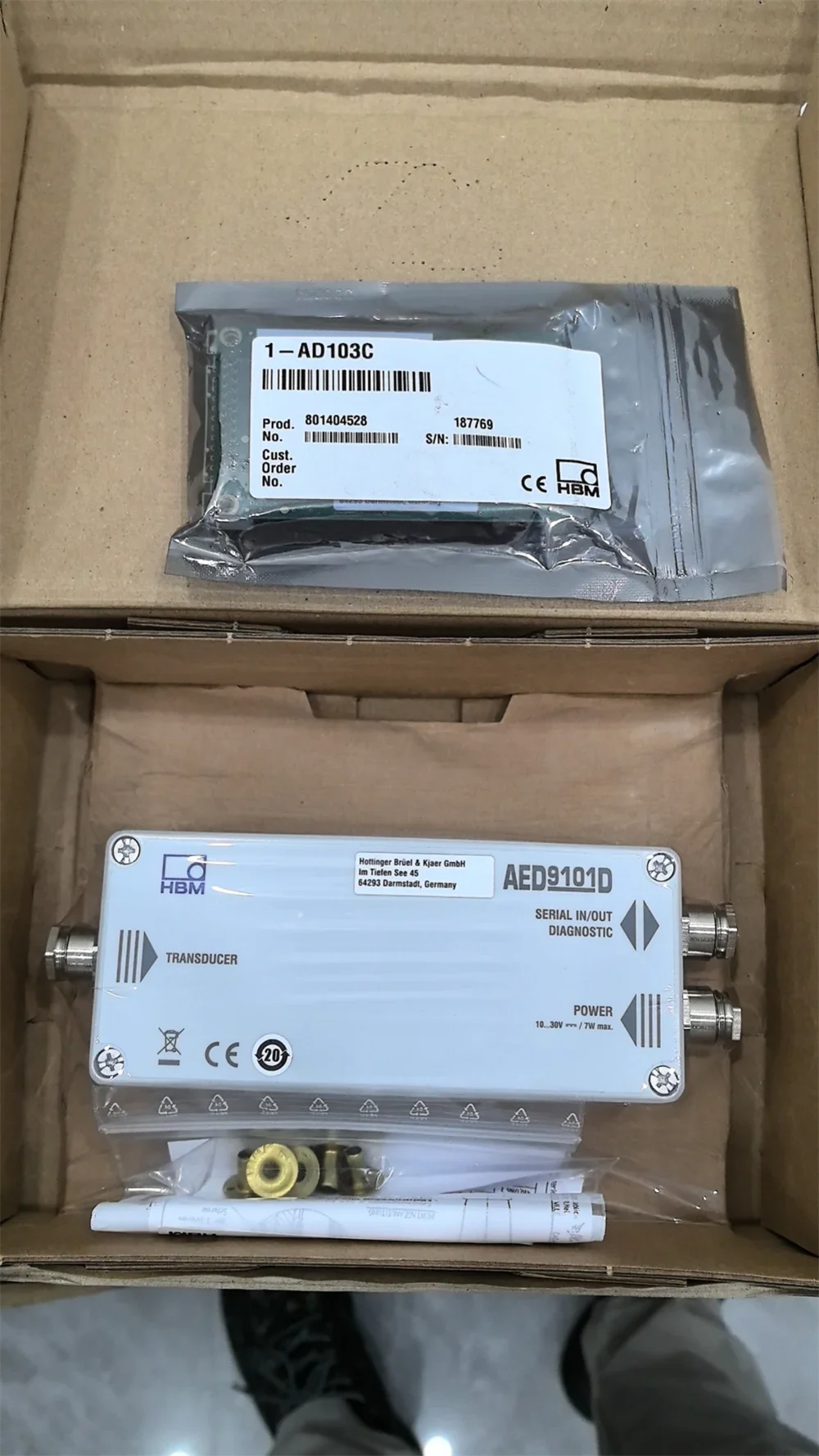 

In stock HBM transducer AED910 1D+AD103C rs232 rs422 rs485 interfaces