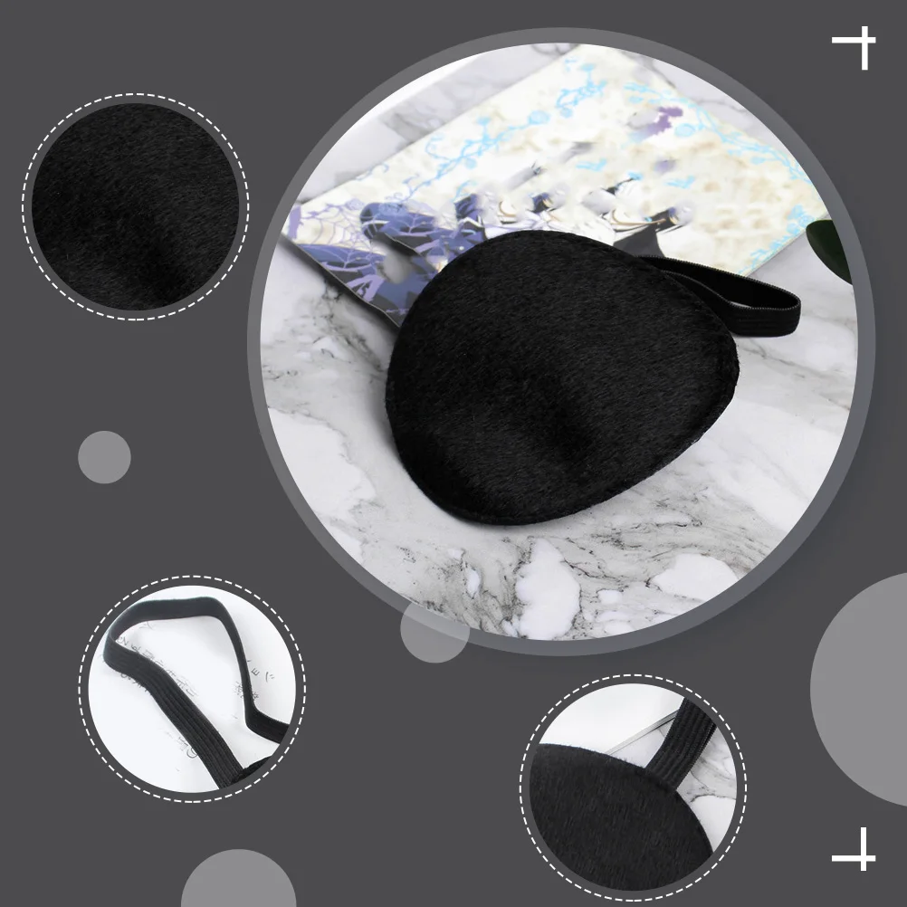 

2 Pcs Single Eye Mask Amblyopia Patches Pirate Breathable for Adults Kids Strabismus Crystal Velvet Children