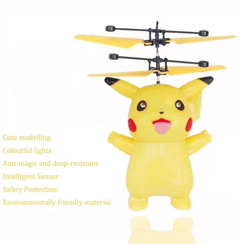 Pokemon Indoor Induction Hovering Flying Toys Remote Control Lights Children's Birthday Gifts Strange Toys Cute Fun Anime Models