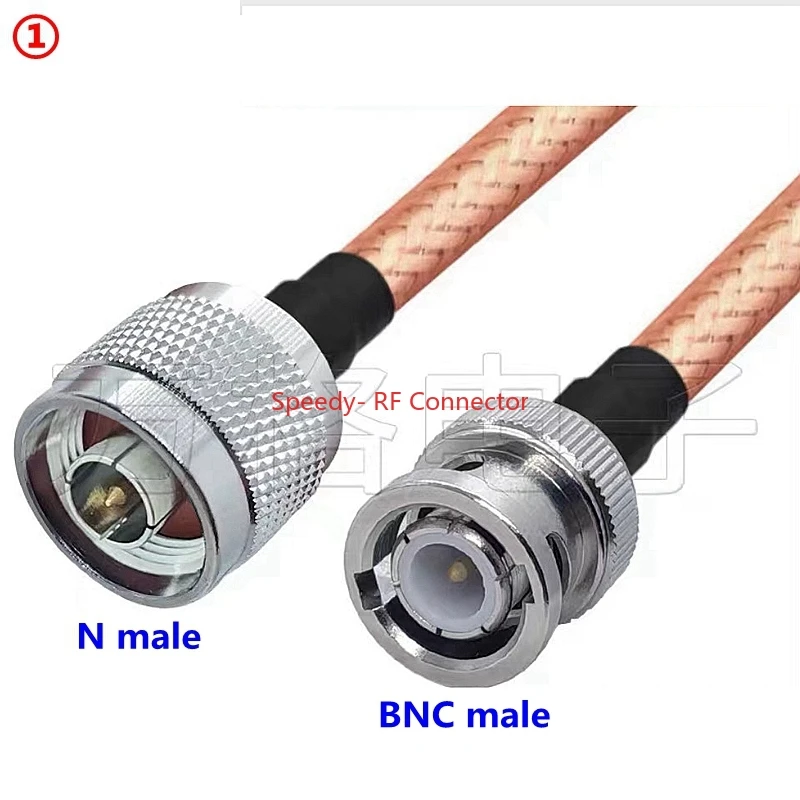 RG142 Coax Cable Double Shielded Crimp for L16 N Type Male To Q9 BNC Male Female  Connector Extension Fast Delivery Brass Copper