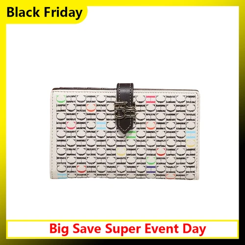 CH marca de lujo primavera moda mujer organizador cartera monedero largo gran capacidad tarjetero monedero 2025 alta calidad