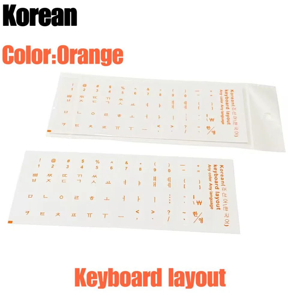 Korean Transparent Keyboard Stickers Language Alphabet Black White Label for Computer PC Dust Protection Laptop Accessories