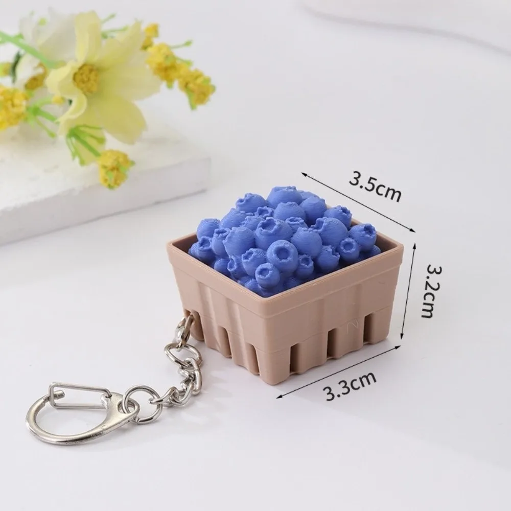 Funny Simulation Fruits Colorful Fruits Keychain Cartoon Creative Stress Relief Keychain Bag Pendant For Children