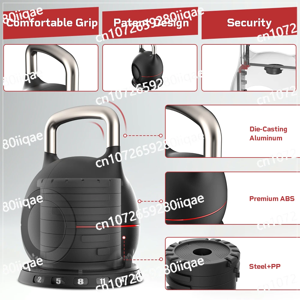 Core Fitness Exercise Singolo Kettlebell 20kg Weight Lifting Kettlebell Cast Iron Kettlebell