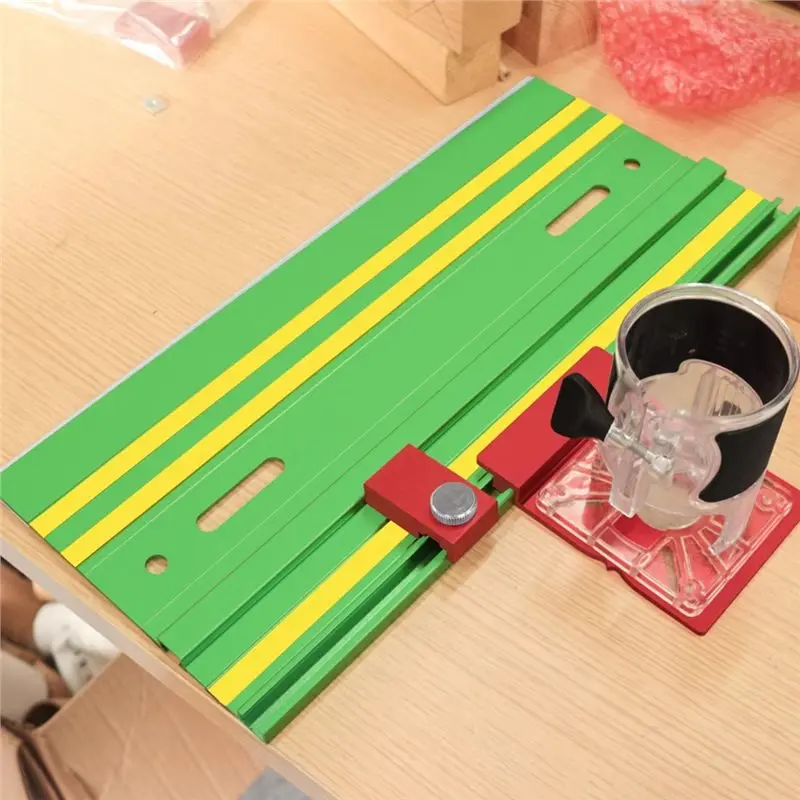 TFORU-400Mm Aluminum Guide Rail Track For Circular Saw - Woodworking Cutting Guide System, Circular Saw Track Guide