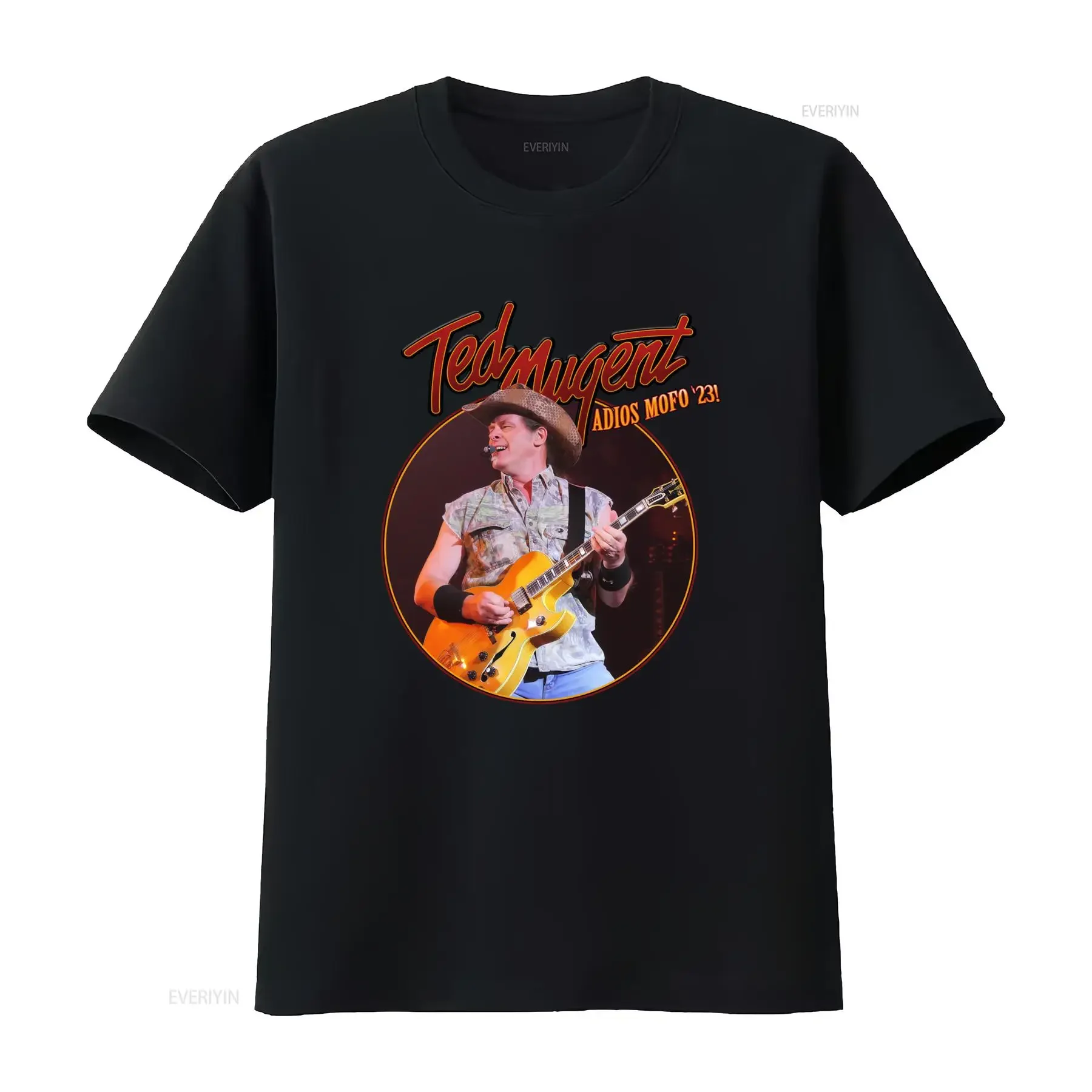 Ted Nugent Adios Mofo 2023 Tour T Shirt Concert Music for Fans Stylish Comfortable vintage Washed fashion Unisex Slightly Soft