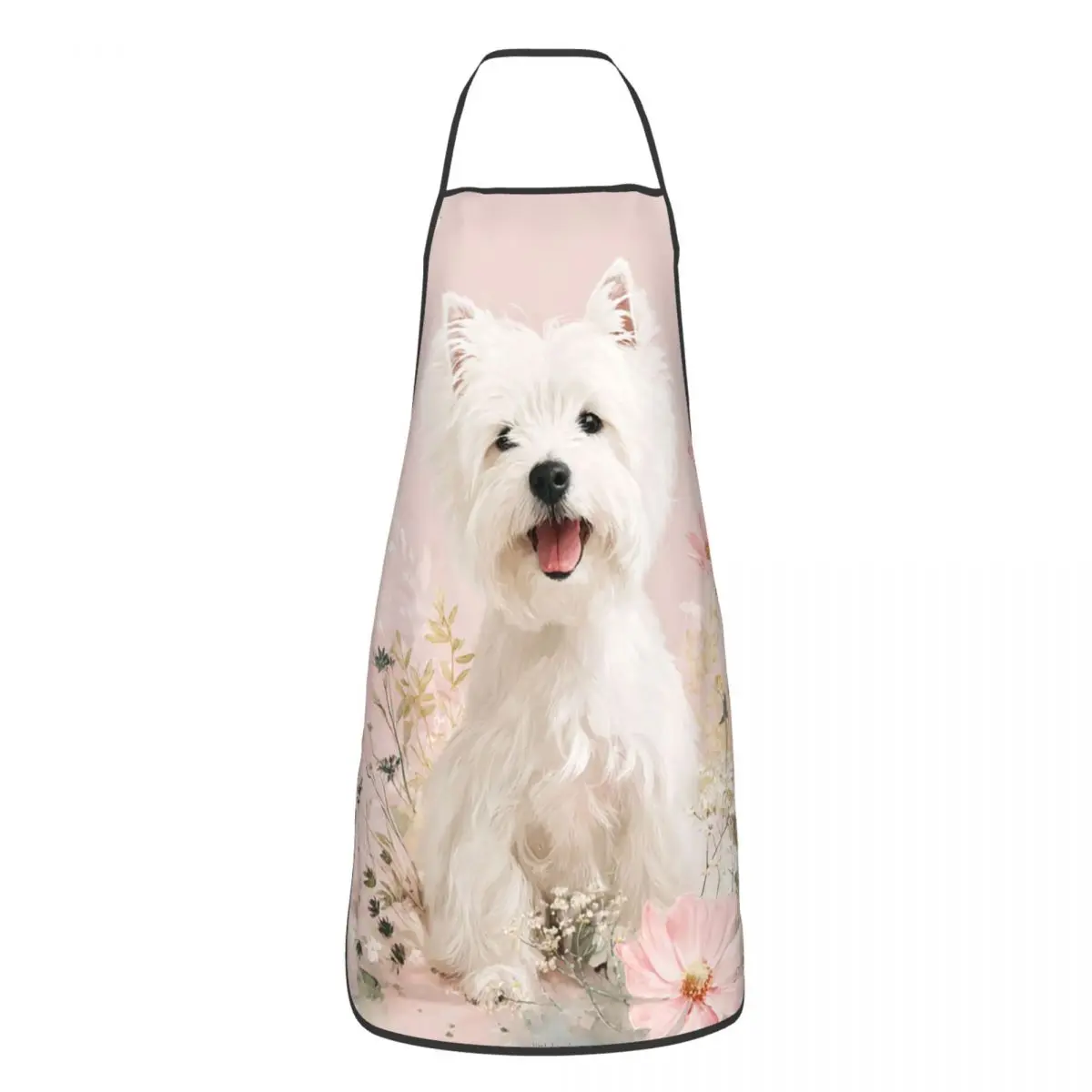 Delantales de cocina sin mangas con diseño de perro Westie West Highland White Terrier para chef, limpieza de cocina y pintura, unisex