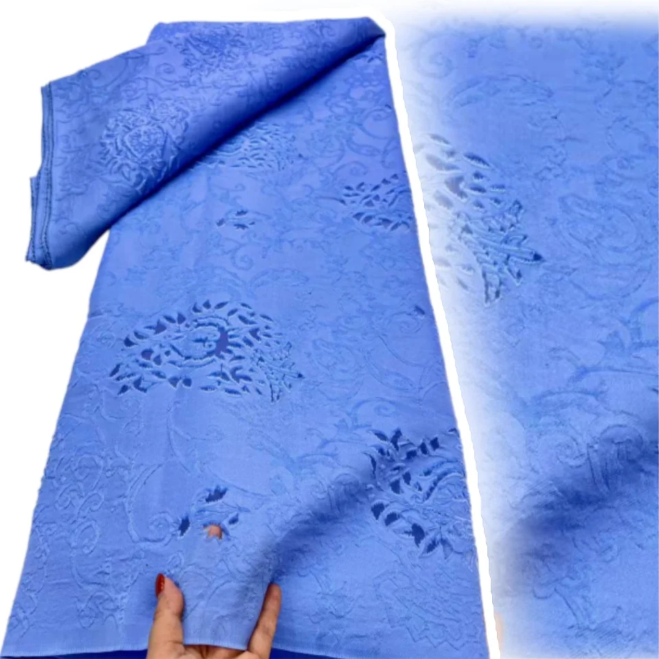 

Африканская жаккардовая ткань брокад, роскошная высококачественная органза, фатин, сетка, кружево с золотым напылением, французская сетка-брокард, ткань для пошива платьев 2357