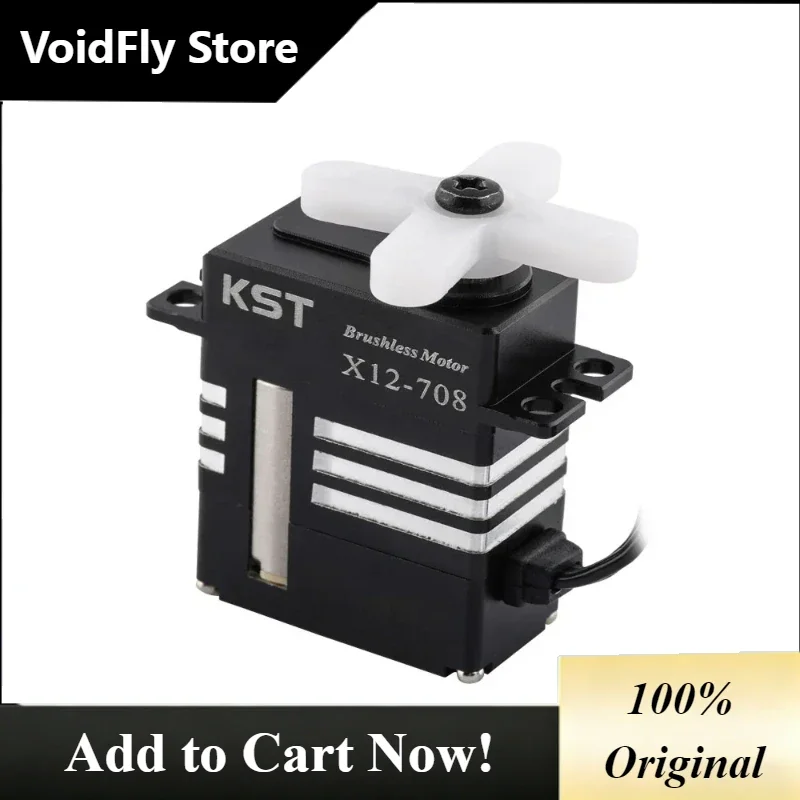 VoidFly Original KST X12-708 9.3Kgf.cm 0.07sec Brushless Micro Servo for 380/420/450 Size Helicopter