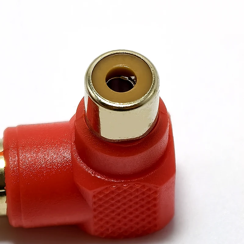 1/5/10PCS 90 Degree Gold Plated RCA Male To Female Right Angle Connector Plug Adapters M/F 90 Degree Audio Adapter