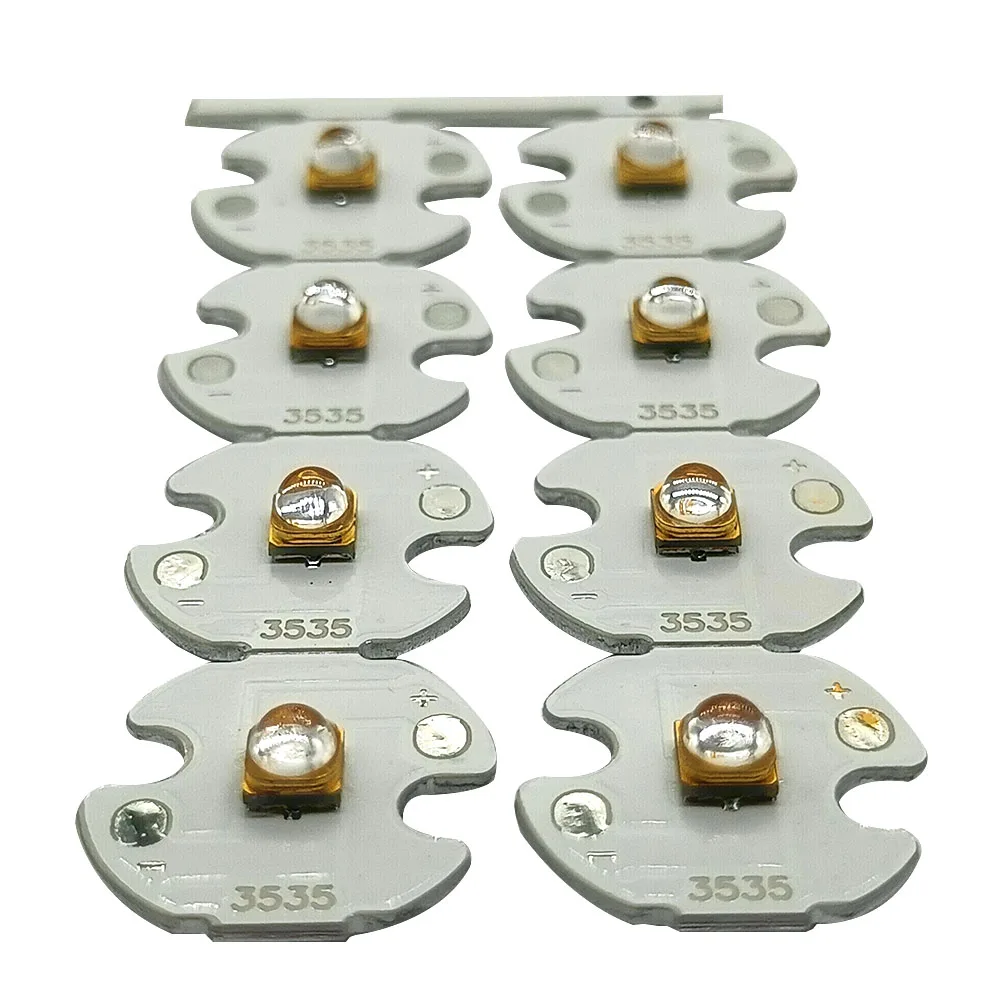 250nm UVC LED 1W 3535 250-260nm 5-7V devre, alüminyum PCB 16MMPCB 20MMPCB 1 adet