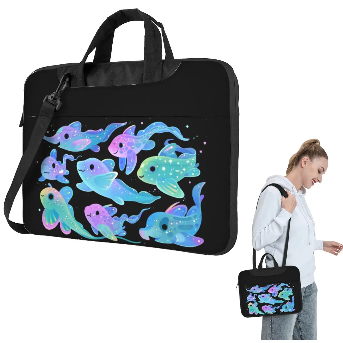 

Chimaera - темная сумка для ноутбука через плечо, сумка для компьютера, устойчивая защитная сумка для ноутбука для Lenovo