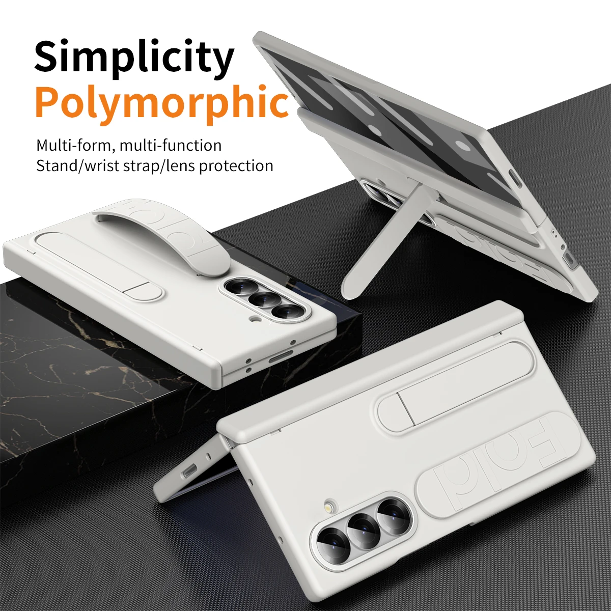 

Для Samsung Galaxy Z Fold 7, 6, 5, 4, 3, роскошный браслет, шарнир, невидимый складной кронштейн, защитная пленка для экрана, противоударный чехол