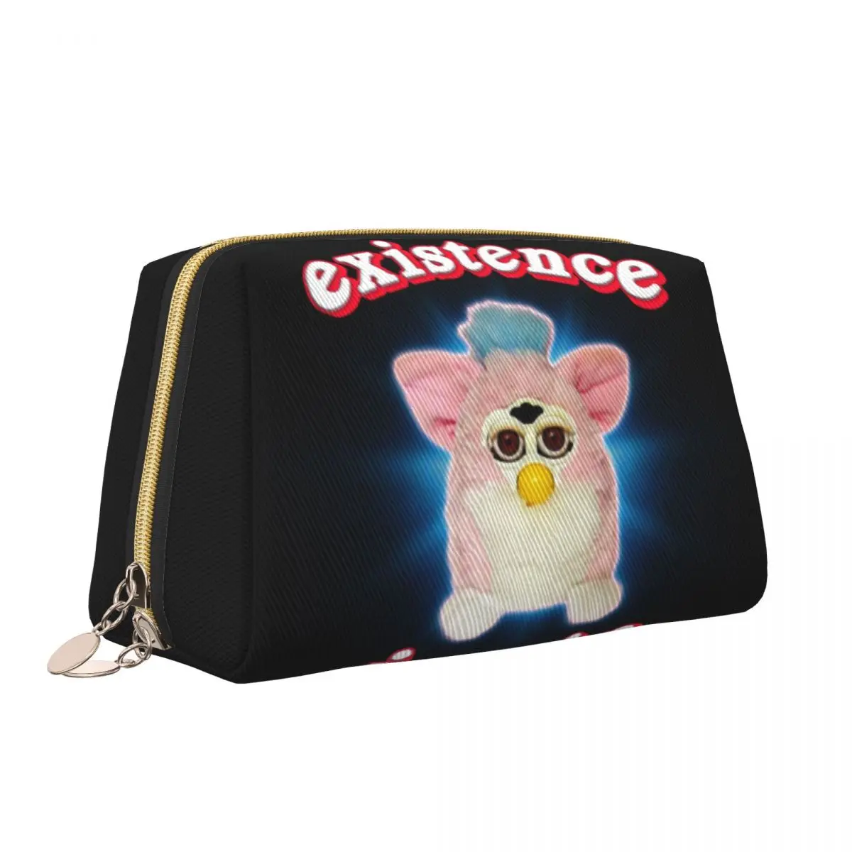 Travel Cartoon Animal Robot Furbys Toiletry Bag Portable Makeup Cosmetic Organizer Women Beauty Storage Dopp Kit Box