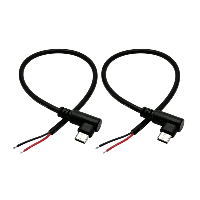 F62C USB C DIY Power Cable 2 Pack for Desk Electronics and Spare Wiring