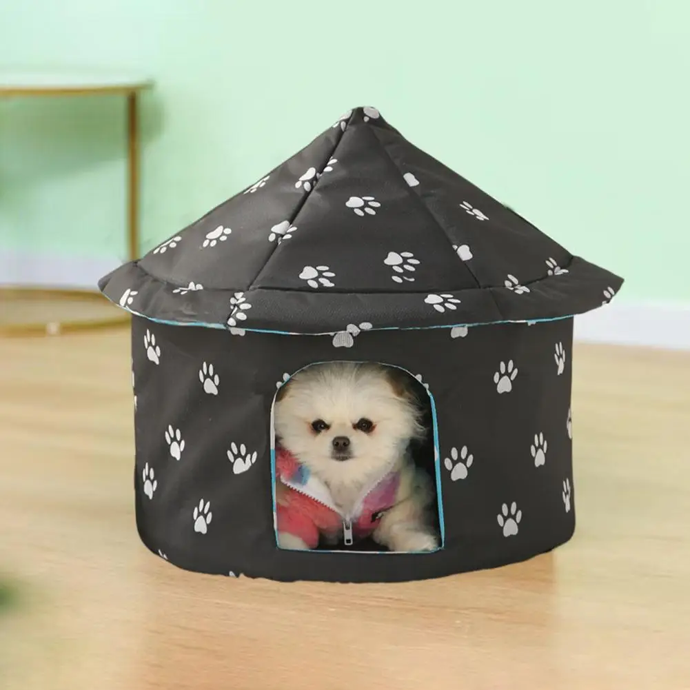 Cat Nest Durable Foldable Cat Dog House Soft Comfortable Shelter for Outdoor Indoor Use Keep Pet Warm Cozy Non-slip Pet Bed