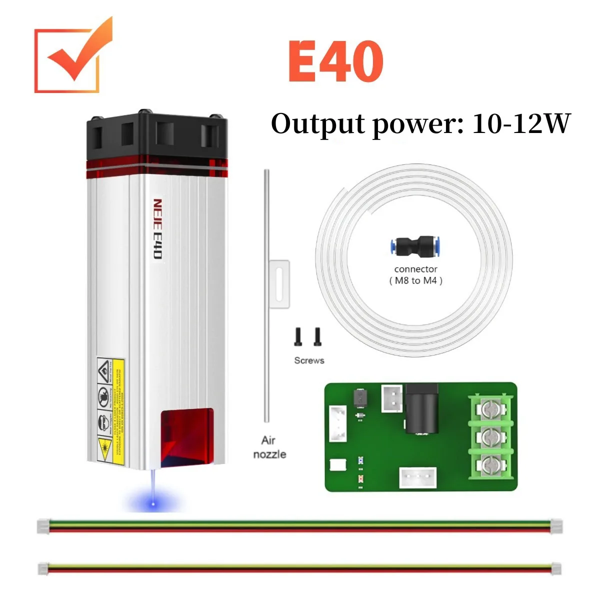 Ferramenta de corte a laser N30820/E80/A40630/A40640 Módulo laser 20-120W Módulo laser profissional, tecnologia de ponto de pressão