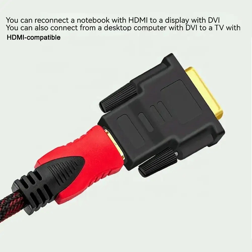 DVI To HDMI Adapter Bi-directional DVI D 24+1 Male To HDMI Female Cable Connector Two-Way Transmission HD TV Projector