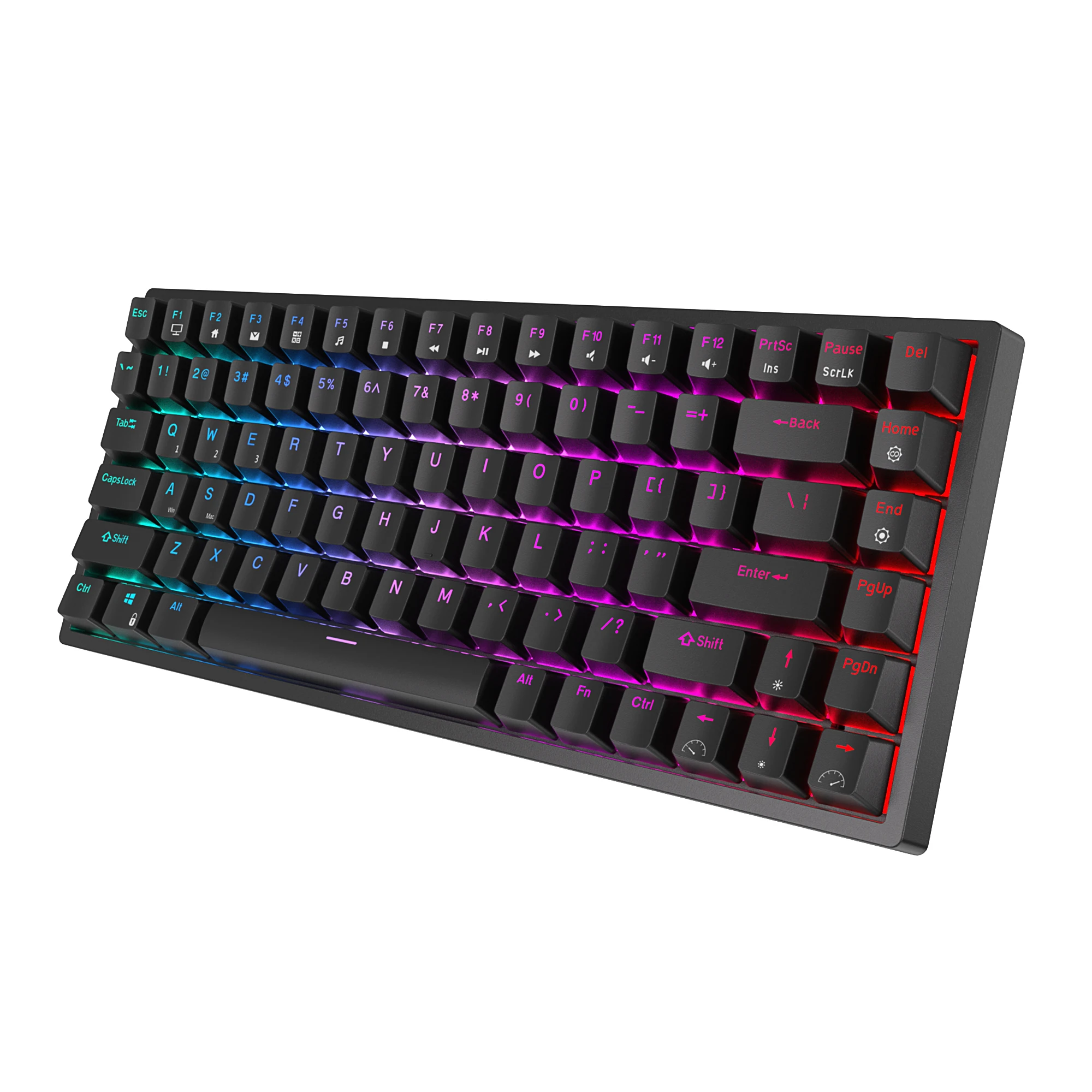 2025 RK84 75% RGB Triple Mode Mechanical Keyboard BT5.0/2.4G/USB-C 84 Hot Swappable Bluetooth Wireless Gamer Keyboard