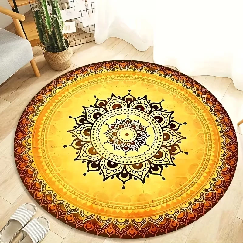 Karpet Bulat Mandala Boho Gaya - Wholesale Commercial Printing ulasan dan harga