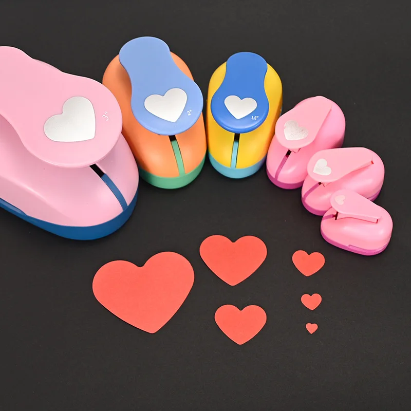 hit productDIY Embossing Machine Labor-saving 25MM love Shape Hole Punch Paper Craft Punch for Kids Arts
