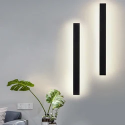 Modern Led Line Wall Light 40CM 15W AC220V Bedside Living Room Background Corridor Stair Porch Long Strip Sconce Lamp Home Decor