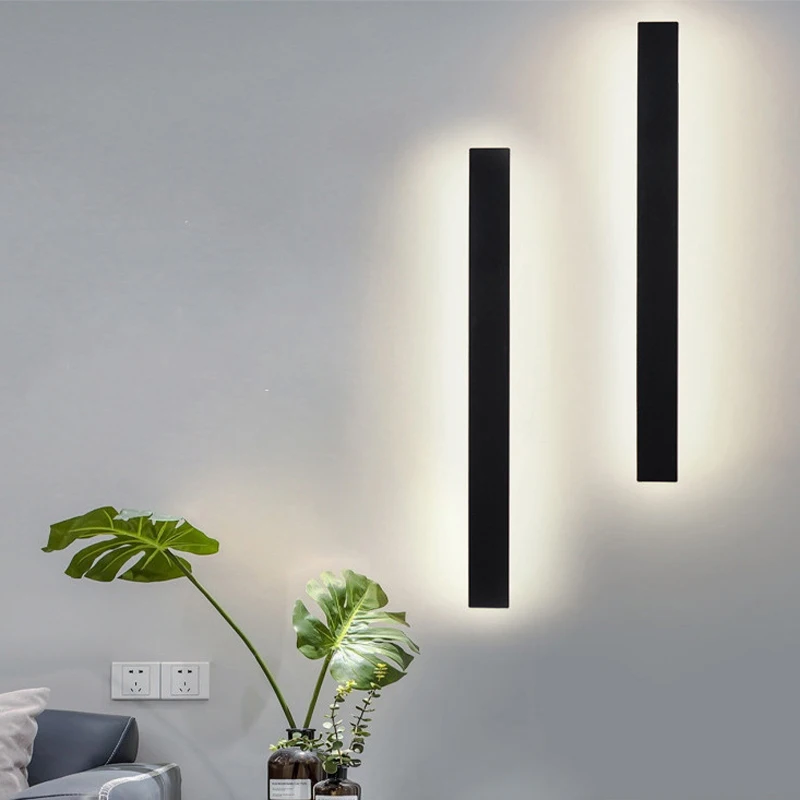 Modern Led Line Wall Light 40CM 15W AC220V Bedside Living Room Background Corridor Stair Porch Long Strip Sconce Lamp Home Decor