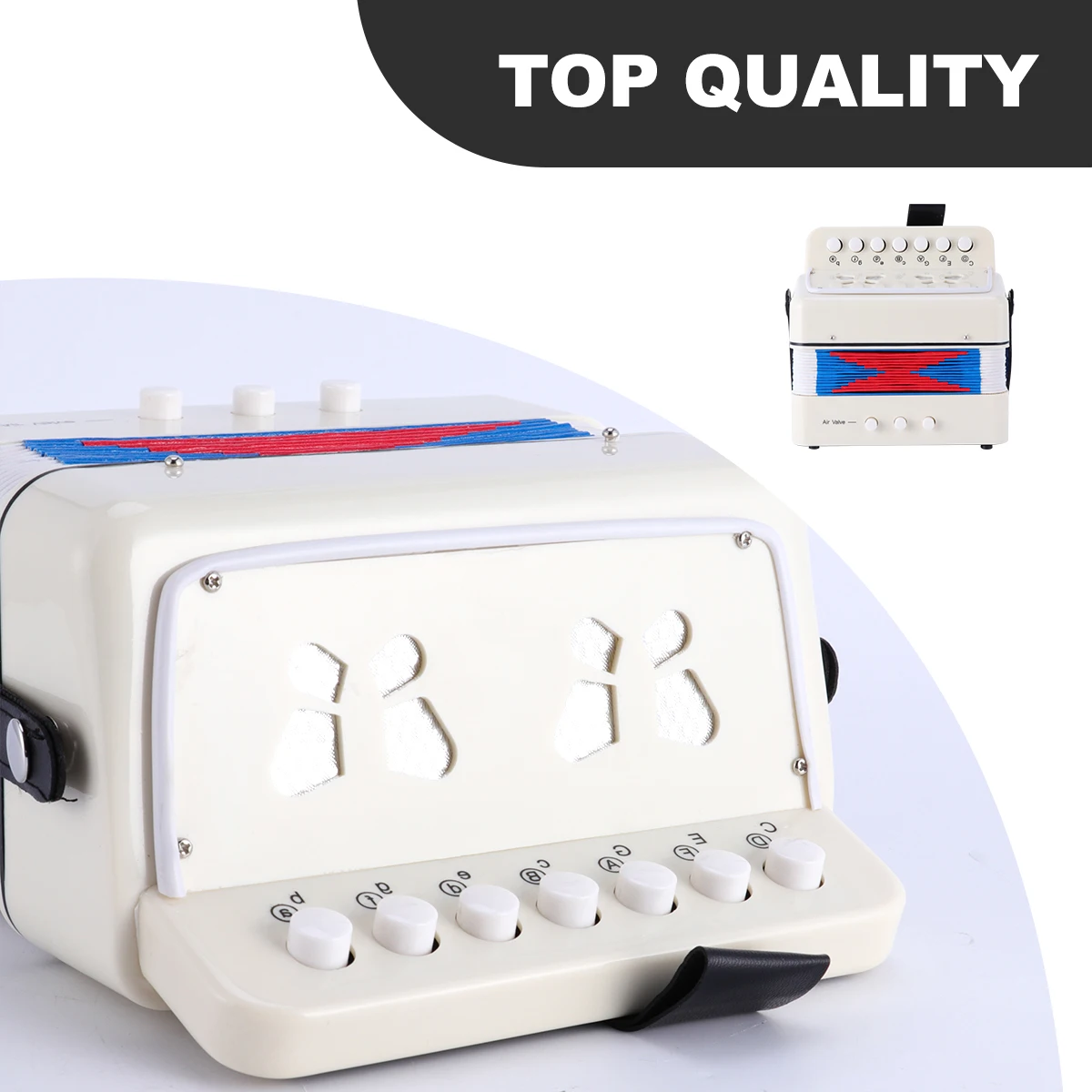 

Children's Accordion Music Learning Toy Educational Instrument Plastic Abs Mini Safe