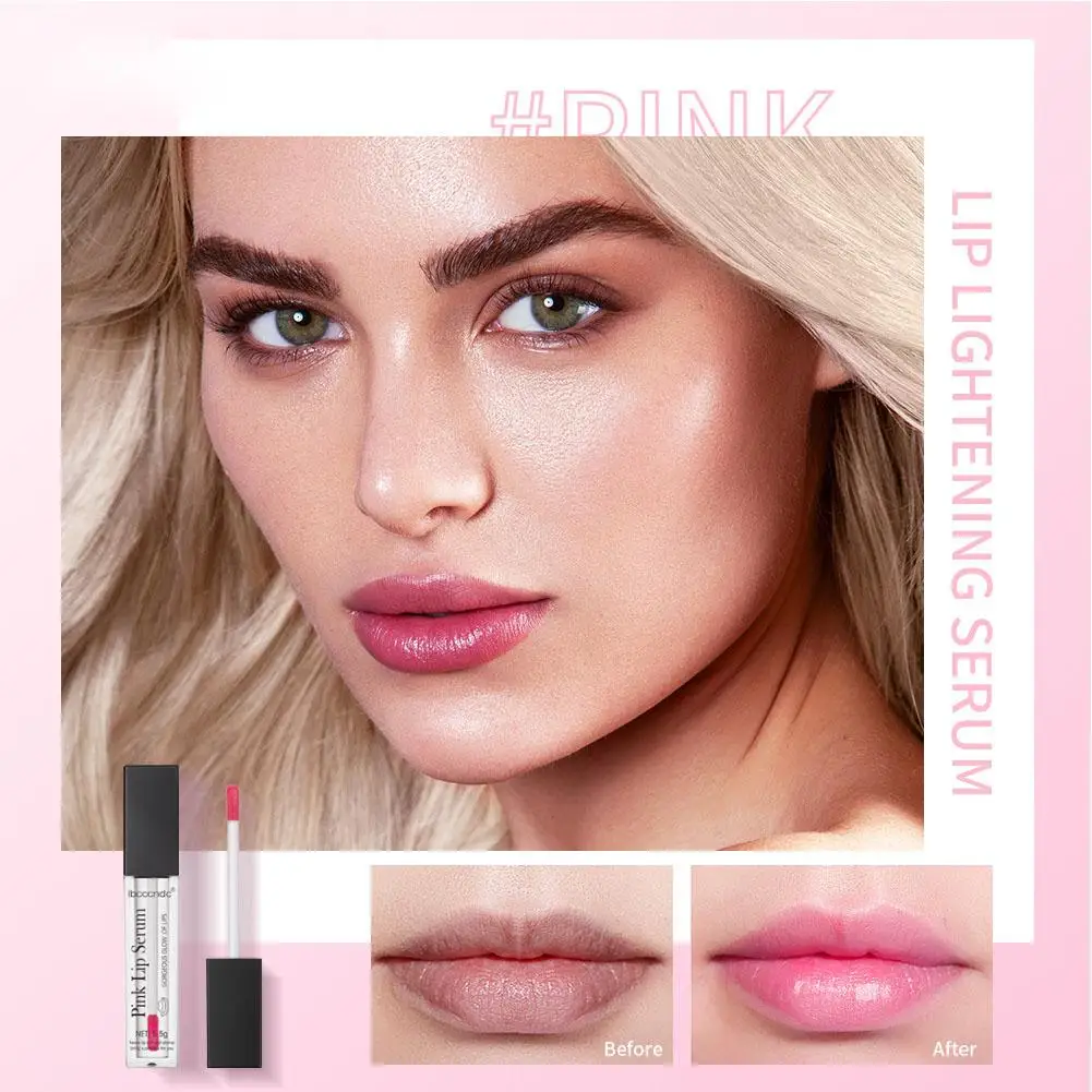 

Natural Pink Serum Lips Pink Fresh Remove Dark Lips Balm Essence Brighten Cream Repair Lip Fine Line Lightening Exfoliator Z5Z7