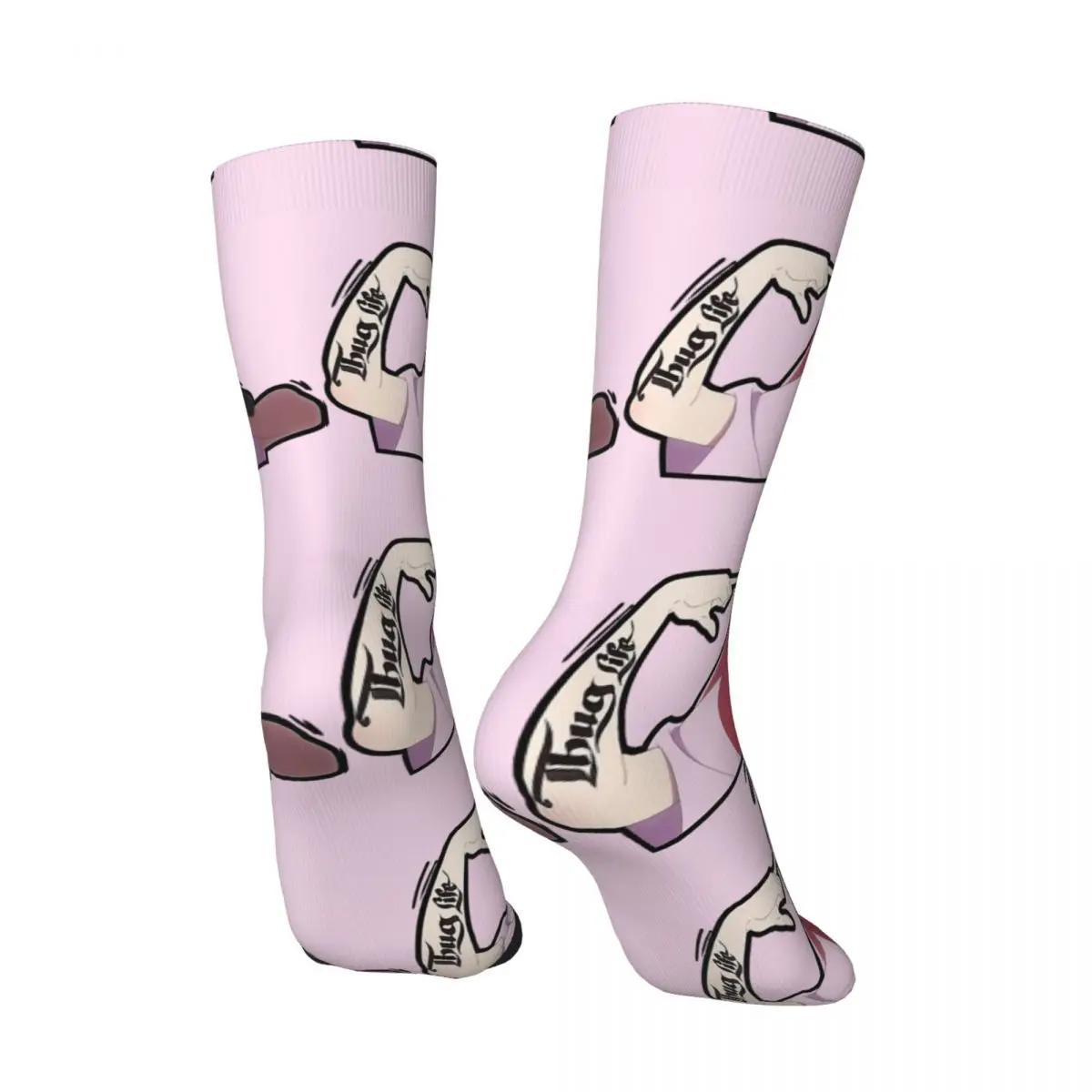 Hip Hop Retro Rap Battle Crazy Men's compression Socks Unisex ZOMBIE LAND SAGA Street Style Pattern Printed Funny Crew Sock