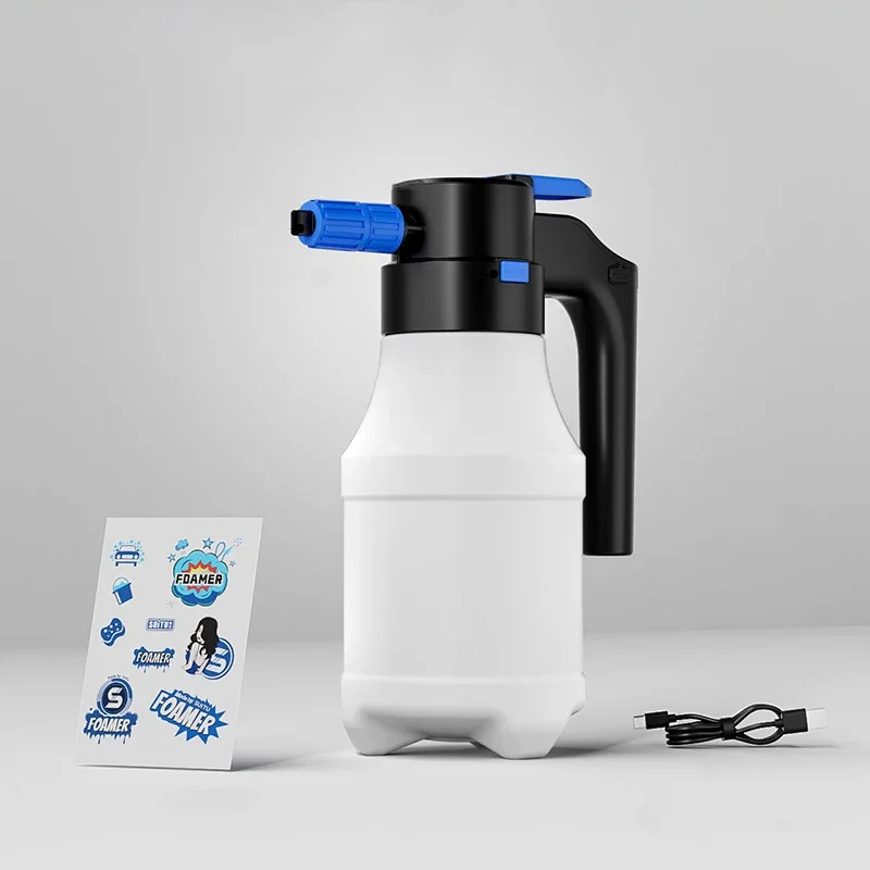 Electric Pump Foam Sprayer Pneumatic High Pressure Washer Car Wash Foam Snow Spray Bottle for Home Cleaning
