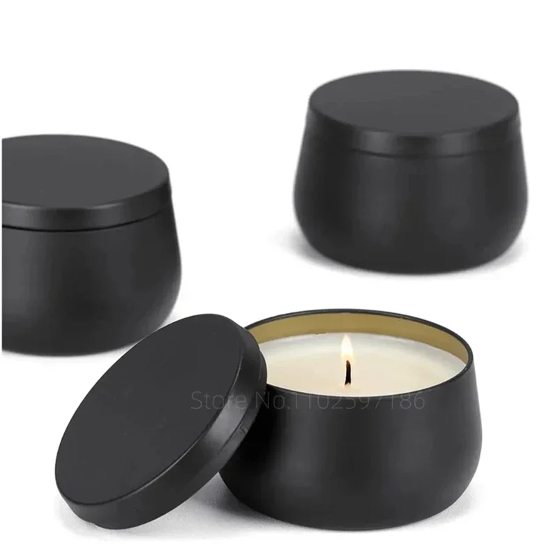 8oz 4oz Big Belly Storage Cans Aromatherapy Expanding Fragrance Stone Crystal Seasonal Candle Case Tin Box Jewelry Tin Container