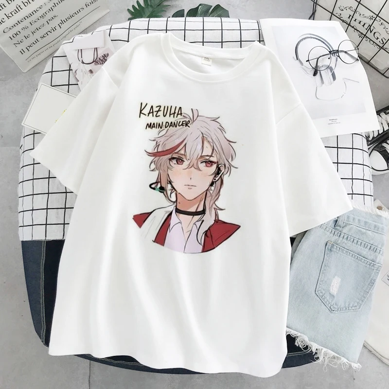 Genshin Impact Clothes Aesthetic Graphic Women T-shirt 2023 Summer Anime Harajuku Fashion Short Sleeve T Shirt Y2k Clothes Tops