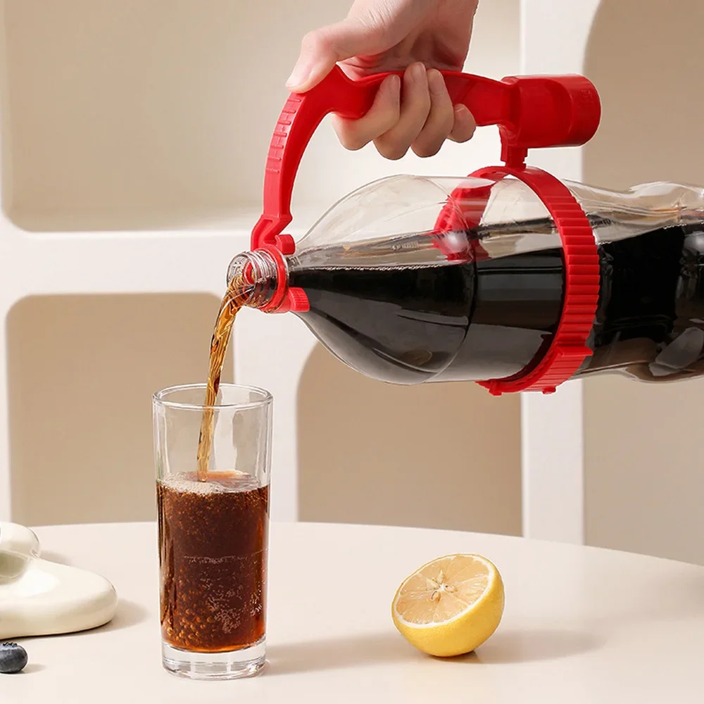 1pcs Beverage Handle Grab Handle Beverages Bottle Inverting Handle Holder Adjustable Flow Rate Control Built-in Bottle Opener