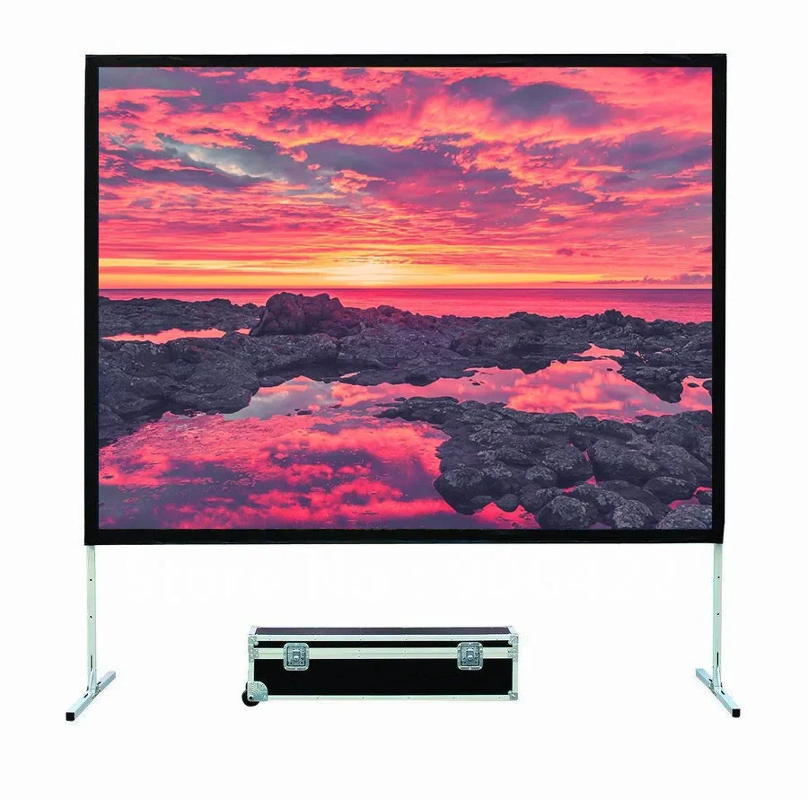 Portable Fast Fold Projection Screen 180 Inch 4:3 Aluminum Alloy Frame Front Projection 4K Home Cinema Outdoor Projector Screen