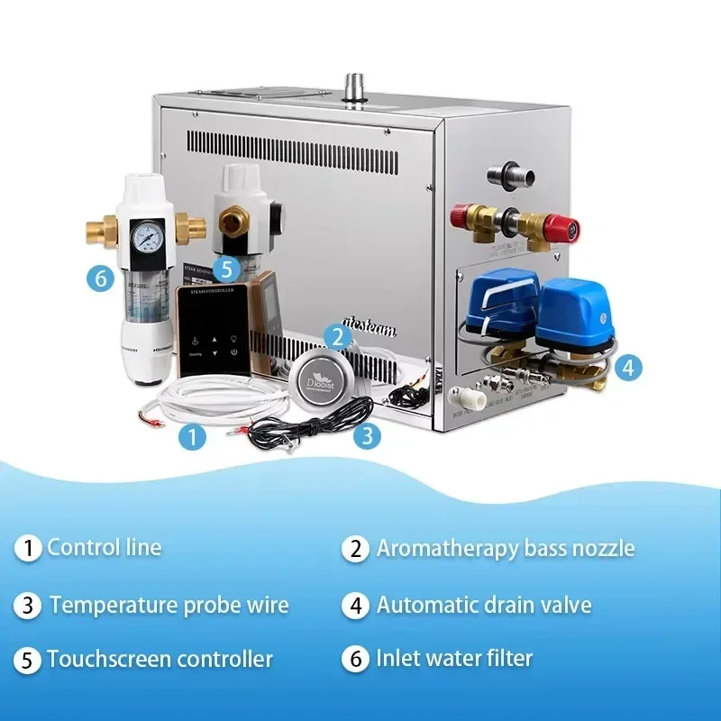 

9KW Sauna Steam Bath Generator For Turkish Bath Factory Supply Commercial Or Home Use High-Quality Steam Bath Generator