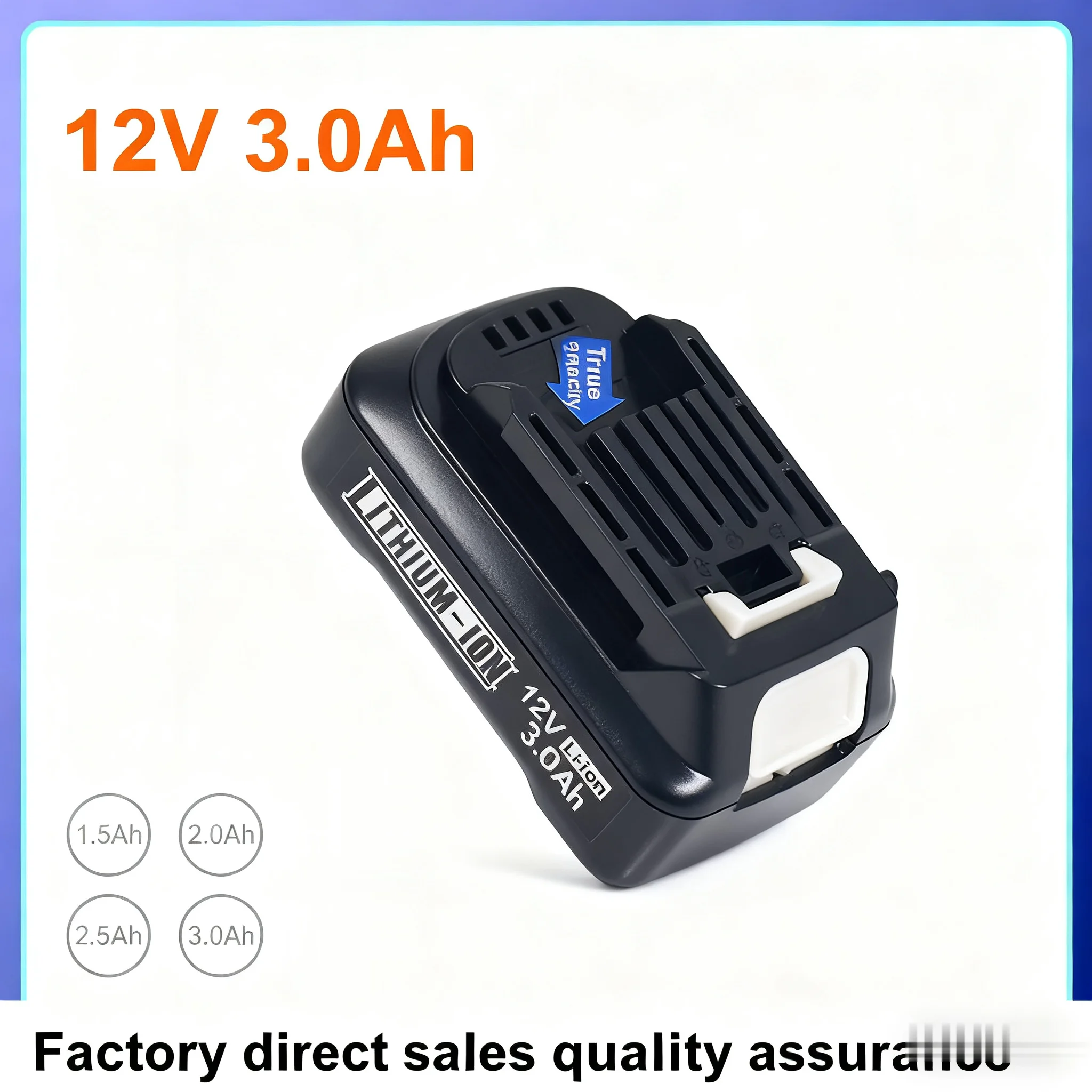 for Makita 12V battery 1.5-3Ah lithium-ion battery, used for electric tools such as construction and