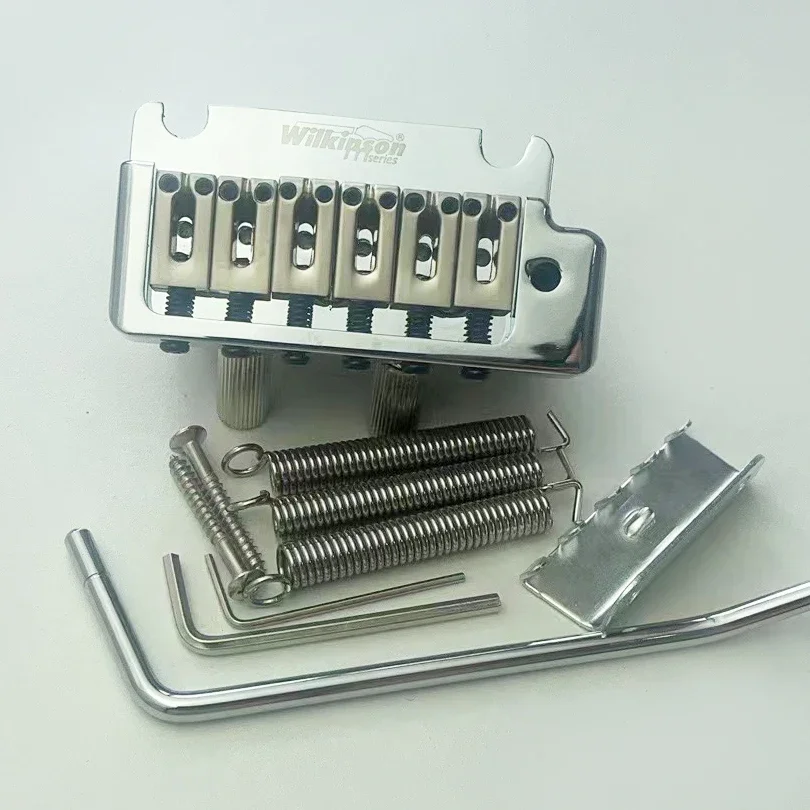 Wilkinson 2 point chrome silver double swing electric guitar tremolo system bridge  WOV08