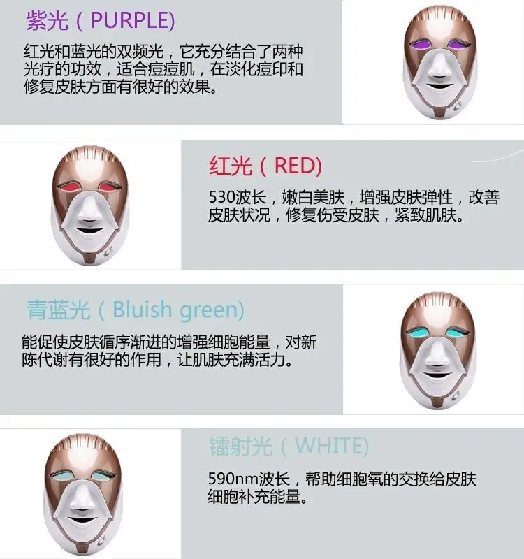 Imagem -04 - Máquina de Máscara Facial Fotodinâmica Pdt Cleópatra Led Mask Smart Touch Máquina de Cuidados com o Pescoço Luz Vermelha Cores 670nm