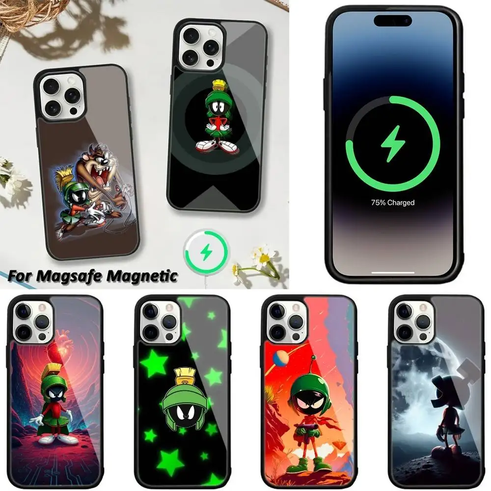 

Cartoon M-Marvin The-Martian Phone Case For iPhone 16,15,14,13,12,11,Plus,Pro,Max,Mini Magsafe Magnetic Wireless Charging
