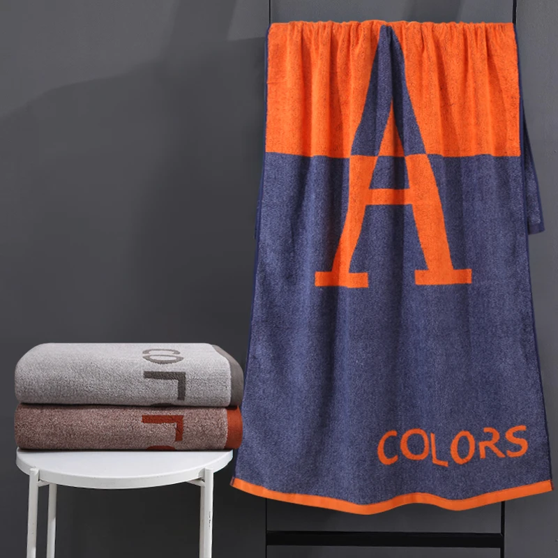 Men's bath towel, men's home use, pure cotton, absorbent shower, enlarged size, all cotton, student dormitory, teenager