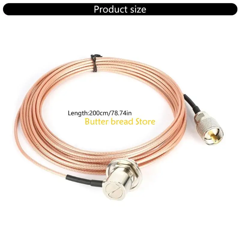 W89C خسارة منخفضة 2Meter RG316 كابل تمديد لراديو السيارة مع PL 259 وهكذا 239 نهايات