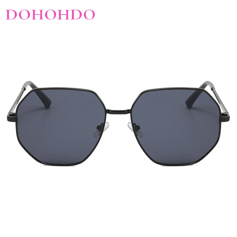 Alta qualidade polígono metal feminino óculos de sol tendência do vintage marca designer óculos de sol dos homens ao ar livre condução sombra lentes uv400