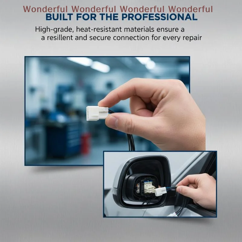 7 Pin Automotive Connector Rearview Mirror Plug Stable Connection for Vehicle Mirror Assembly Retrofit and Repair