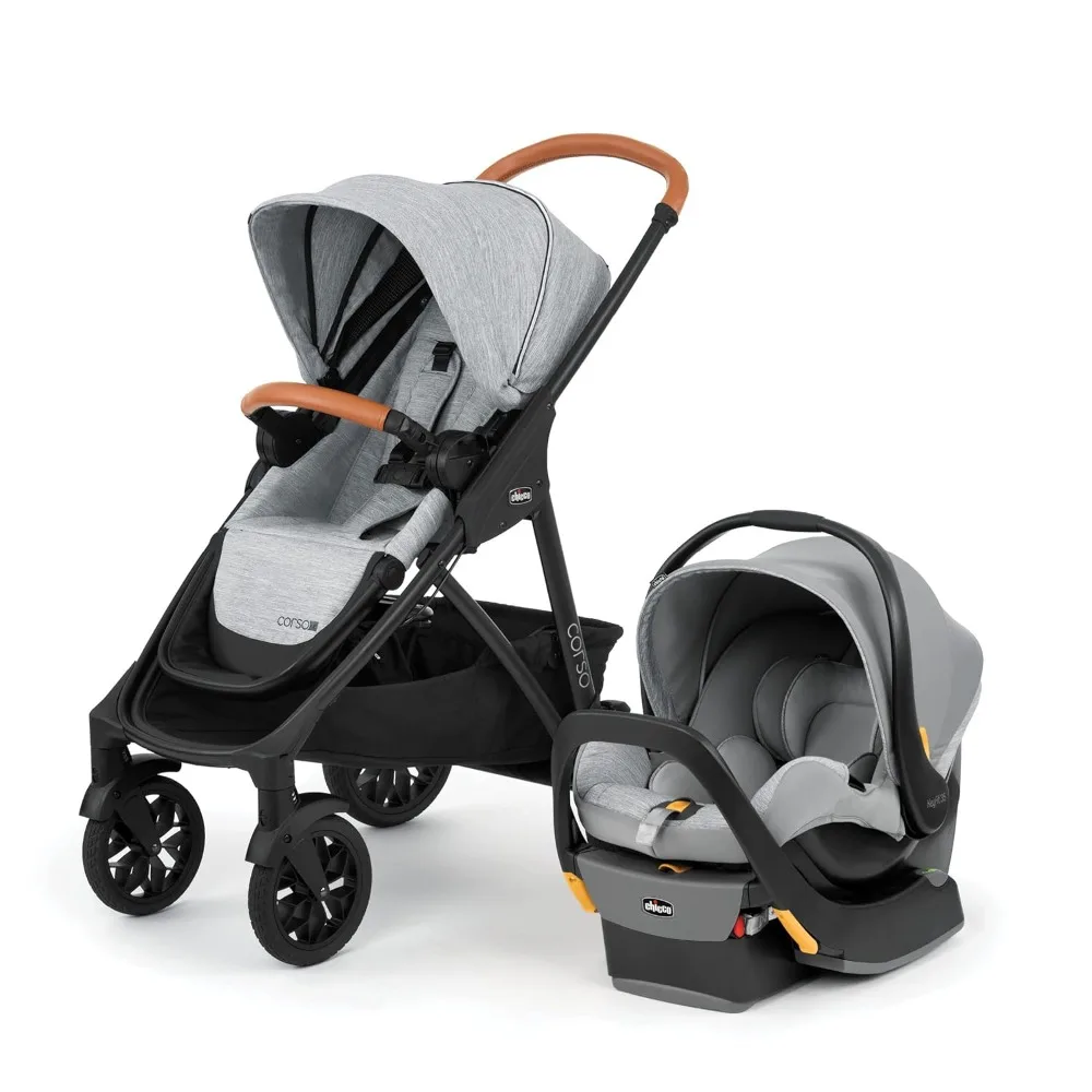 

Modular Travel System - Corso LE Stroller, 35 Infant Car Seat and Base - Stroller and Car Seat Combo in Veranda/Grey