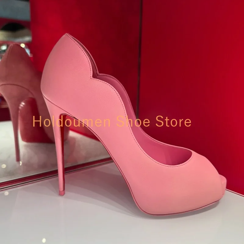 

Women's Glossy Patent Leather Waterproof High Heels Peep Toe Stiletto Sandals Fasion Banquet Wedding Shoes Matching Shoe and Bag