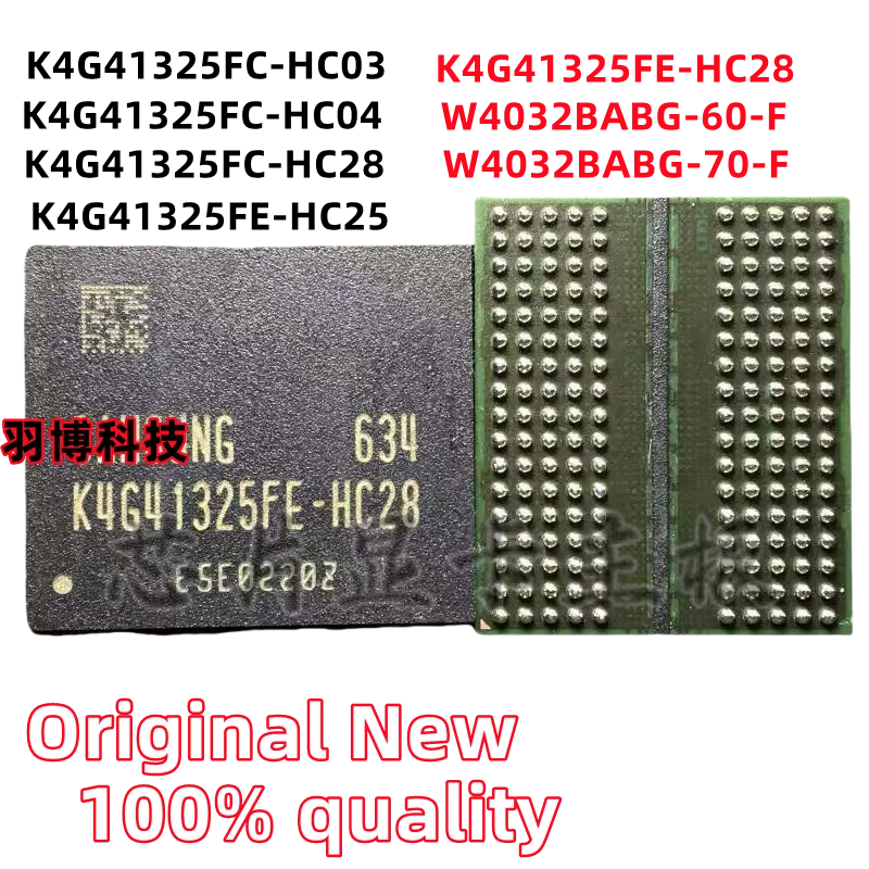 (1piece)100% test K4G41325FC-HC03 K4G41325FC-HC04 K4G41325FC-HC28 K4G41325FE-HC25 K4G41325FE-HC28 W4032BABG-60-F W4032BABG-70-F