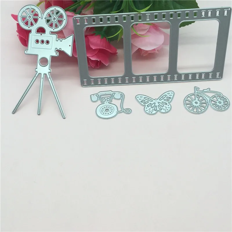 Film i projektor matryce do cięcia metalu szablony do DIY Scrapbooking/album fotograficzny dekoracyjny wytłoczenia kartki DIY